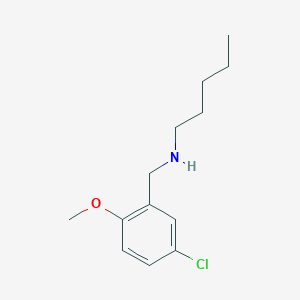 molecular formula C13H20ClNO B3164399 [(5-Chloro-2-methoxyphenyl)methyl](pentyl)amine CAS No. 892588-00-0