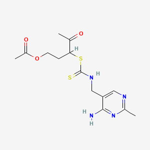 3-((((4-amino-2-methylpyrimidin-5-yl)methyl)carbamothioyl)thio)-4-oxopentyl acetate