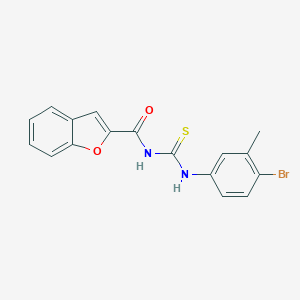 molecular formula C17H13BrN2O2S B316459 N-[(4-bromo-3-methylphenyl)carbamothioyl]-1-benzofuran-2-carboxamide 