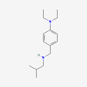 molecular formula C15H26N2 B3164596 N,N-Diethyl-4-{[(2-methylpropyl)amino]methyl}aniline CAS No. 893589-74-7