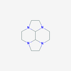 molecular formula C10H18N4 B031646 cis-Decahydro-2a,4a,6a,8a-tetraazacyclopent[fg]acenaphthylene CAS No. 74199-09-0