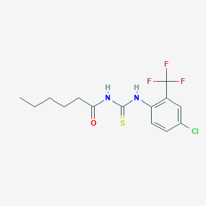 molecular formula C14H16ClF3N2OS B316468 N-{[4-chloro-2-(trifluoromethyl)phenyl]carbamothioyl}hexanamide 