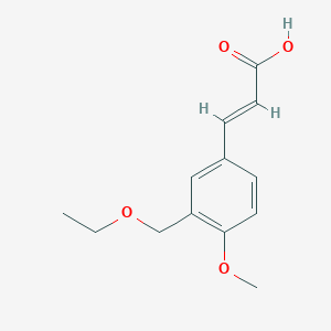 (2E)-3-[3-(ethoxymethyl)-4-methoxyphenyl]prop-2-enoic acid