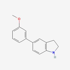 molecular formula C15H15NO B3164798 5-(3-Methoxyphenyl)indoline CAS No. 893735-40-5