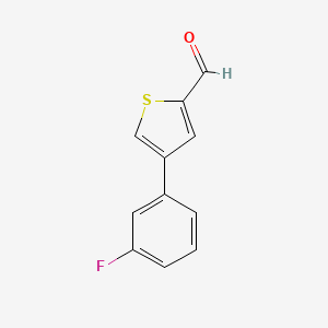 molecular formula C11H7FOS B3164812 4-(3-Fluorophenyl)thiophene-2-carbaldehyde CAS No. 893736-69-1