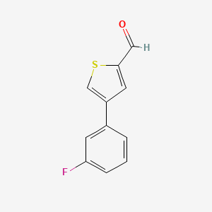 molecular formula C11H7FOS B3164812 4-(3-Fluorophenyl)-2-thiophenecarbaldehyde CAS No. 893736-69-1