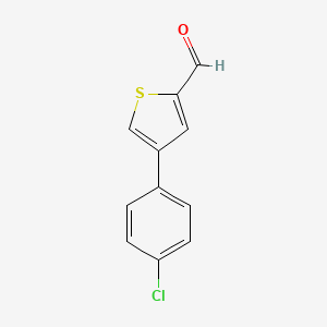molecular formula C11H7ClOS B3164815 2-Thiophenecarboxaldehyde, 4-(4-chlorophenyl)- CAS No. 893736-71-5