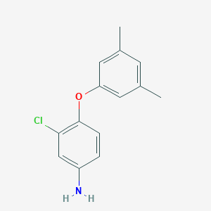 molecular formula C14H14ClNO B3164875 3-Chloro-4-(3,5-dimethylphenoxy)aniline CAS No. 893750-61-3