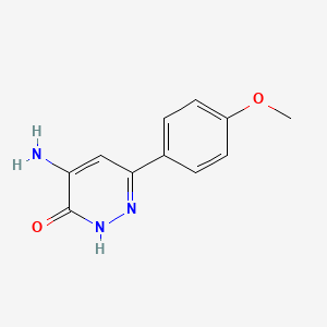 4-amino-6-(4-methoxyphenyl)pyridazin-3(2{H})-one