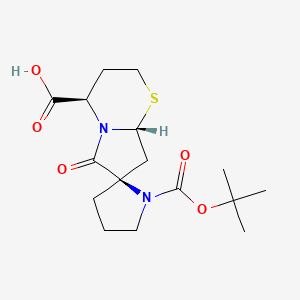 (2R,4'R,8a'R)-1-(tert-butoxycarbonyl)-6'-oxohexahydrospiro[pyrrolidine-2,7'-pyrrolo[2,1-b][1,3]thiazine]-4'-carboxylic acid