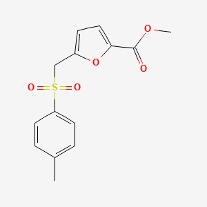 molecular formula C14H14O5S B3165242 Methyl 5-{[(4-methylphenyl)sulfonyl]methyl}-2-furoate CAS No. 897775-93-8