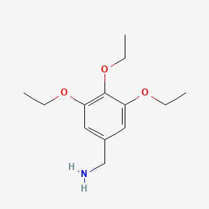 molecular formula C13H21NO3 B3165366 1-(3,4,5-Triethoxyphenyl)methanamine CAS No. 898808-58-7