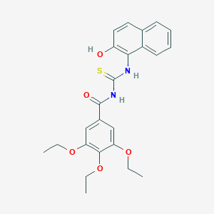 molecular formula C24H26N2O5S B316547 N-(2-hydroxy-1-naphthyl)-N'-(3,4,5-triethoxybenzoyl)thiourea 