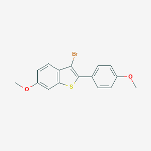 molecular formula C16H13BrO2S B031655 3-Bromo-6-methoxy-2-(4-methoxyphenyl)-benzo[b]thiophene CAS No. 176672-06-3