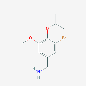 molecular formula C11H16BrNO2 B3165590 3-Bromo-4-isopropoxy-5-methoxy-benzylamine CAS No. 900704-90-7
