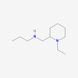 molecular formula C11H24N2 B3165603 N-[(1-ethylpiperidin-2-yl)methyl]propan-1-amine CAS No. 901586-05-8