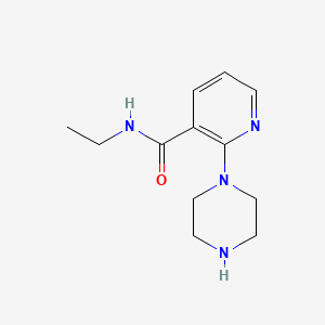 molecular formula C12H18N4O B3165678 N-Ethyl-2-(1-piperazinyl)nicotinamide CAS No. 902836-16-2