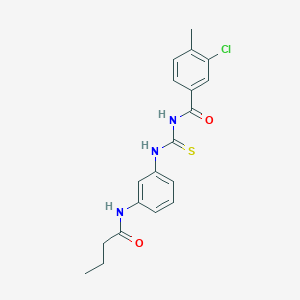 molecular formula C19H20ClN3O2S B316571 N-[[3-(butanoylamino)phenyl]carbamothioyl]-3-chloro-4-methylbenzamide 