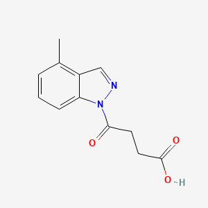 molecular formula C12H12N2O3 B3165723 4-(4-Methyl-1H-indazol-1-yl)-4-oxobutanoic acid CAS No. 902937-33-1
