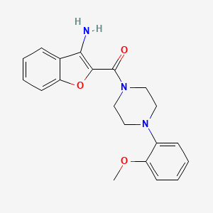 molecular formula C20H21N3O3 B3165738 2-{[4-(2-methoxyphenyl)piperazin-1-yl]carbonyl}-1-benzofuran-3-amine CAS No. 902938-89-0