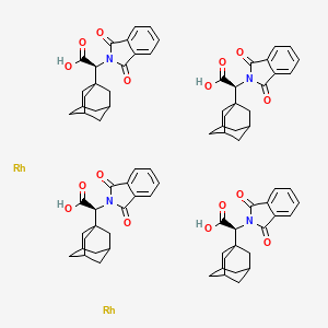 molecular formula C80H84N4O16Rh2 B3166248 Tetrakis[(S)-(+)-(1-adamantyl)-(N-phthalimido)acetato]dirhodium(II) CAS No. 909389-99-7