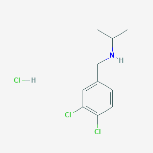 molecular formula C10H14Cl3N B3166256 [(3,4-Dichlorophenyl)methyl](propan-2-yl)amine hydrochloride CAS No. 90944-00-6
