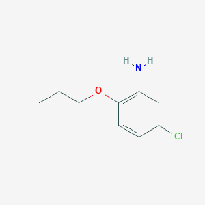 molecular formula C10H14ClNO B3166267 5-CHLORO-2-(2-METHYLPROPOXY)-BENZENAMINE CAS No. 90944-94-8