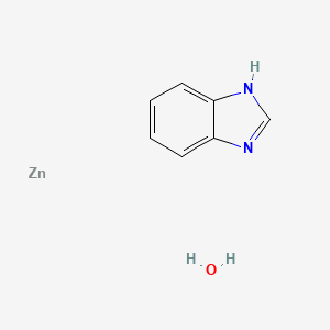 molecular formula C7H8N2OZn B3166273 1H-benzimidazole;zinc;hydrate CAS No. 909531-29-9