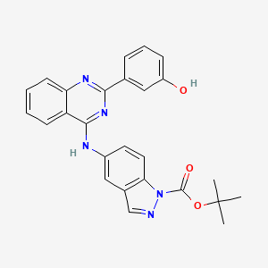 1H-Indazole-1-carboxylic acid, 5-[[2-(3-hydroxyphenyl)-4-quinazolinyl]amino]-, 1,1-dimethylethyl ester