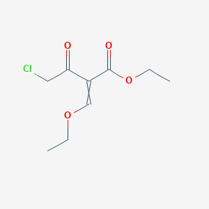 molecular formula C9H13ClO4 B3166478 Ethyl-4-chloro-2-ethoxymethyleneacetoacetate CAS No. 91168-75-1