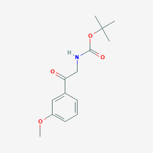 molecular formula C14H19NO4 B3166566 tert-butyl N-[2-(3-methoxyphenyl)-2-oxoethyl]carbamate CAS No. 912762-33-5