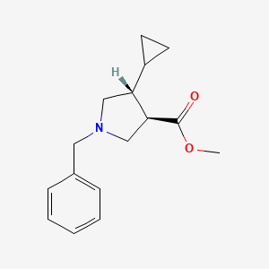 molecular formula C16H21NO2 B3166754 Methyl trans-1-benzyl-4-cyclopropylpyrrolidine-3-carboxylate CAS No. 913744-61-3