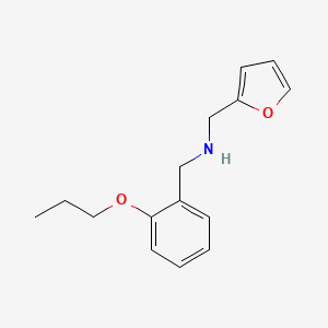 molecular formula C15H19NO2 B3166812 1-(furan-2-yl)-N-(2-propoxybenzyl)methanamine CAS No. 914207-51-5