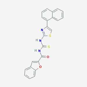 molecular formula C23H15N3O2S2 B316682 N-(1-benzofuran-2-ylcarbonyl)-N'-[4-(1-naphthyl)-1,3-thiazol-2-yl]thiourea 