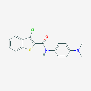 molecular formula C17H15ClN2OS B316686 3-chloro-N-[4-(dimethylamino)phenyl]-1-benzothiophene-2-carboxamide 