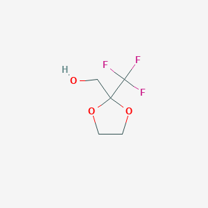 molecular formula C5H7F3O3 B3166886 2-Hydroxymethyl-2-trifluoromethyl-1,3-dioxolane CAS No. 914636-95-6