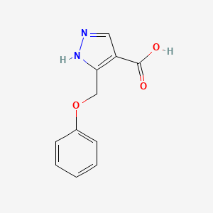 molecular formula C11H10N2O3 B3166900 5-(Phenoxymethyl)-1H-pyrazole-4-carboxylic acid CAS No. 91478-47-6