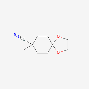 molecular formula C10H15NO2 B3166904 8-Methyl-1,4-dioxaspiro[4.5]decane-8-carbonitrile CAS No. 914780-97-5