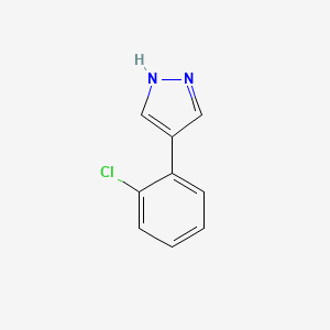 molecular formula C9H7ClN2 B3166907 4-(2-chlorophenyl)-1H-pyrazole CAS No. 91486-39-4