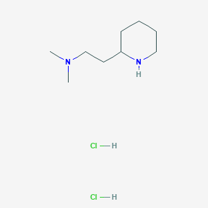 molecular formula C9H22Cl2N2 B3166937 N,N-Dimethyl-2-(piperidin-2-yl)ethanamine dihydrochloride CAS No. 91551-52-9