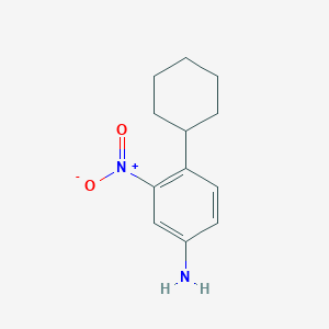 molecular formula C12H16N2O2 B3166944 4-Cyclohexyl-3-nitroaniline CAS No. 91557-34-5