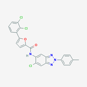 molecular formula C24H15Cl3N4O2 B316697 N-[6-chloro-2-(4-methylphenyl)-2H-1,2,3-benzotriazol-5-yl]-5-(2,3-dichlorophenyl)-2-furamide 