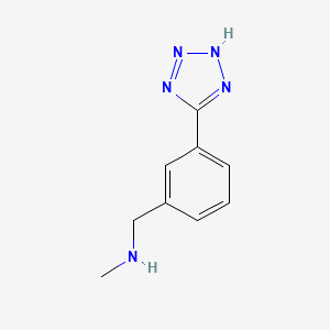 molecular formula C9H11N5 B3166985 N-methyl-1-[3-(1H-tetrazol-5-yl)phenyl]methanamine CAS No. 915920-43-3