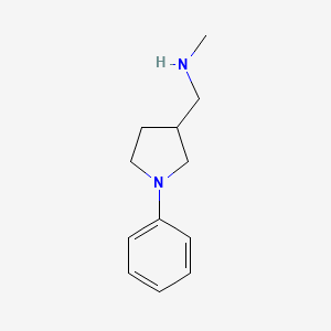 molecular formula C12H18N2 B3166991 N-methyl-1-(1-phenylpyrrolidin-3-yl)methanamine CAS No. 915921-18-5