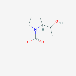 molecular formula C11H21NO3 B3167047 Tert-butyl 2-(1-hydroxyethyl)pyrrolidine-1-carboxylate CAS No. 916145-68-1