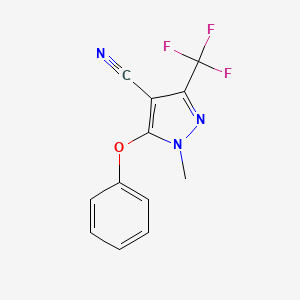 1-methyl-5-phenoxy-3-(trifluoromethyl)-1H-pyrazole-4-carbonitrile