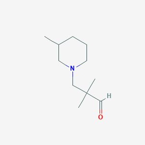 molecular formula C11H21NO B3167164 2,2-Dimethyl-3-(3-methyl-piperidin-1-yl)-propionaldehyde CAS No. 917748-60-8