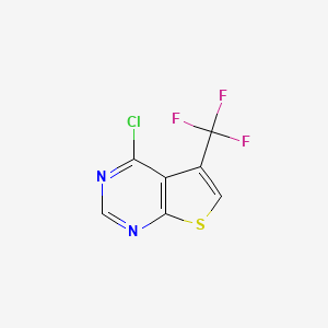 molecular formula C7H2ClF3N2S B3167182 4-Chloro-5-(trifluoromethyl)thieno[2,3-d]pyrimidine CAS No. 917909-58-1