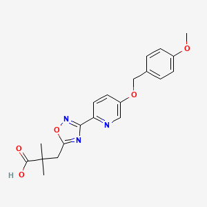 3-(3-(5-((4-Methoxybenzyl)oxy)pyridin-2-yl)-1,2,4-oxadiazol-5-yl)-2,2-dimethylpropanoic acid