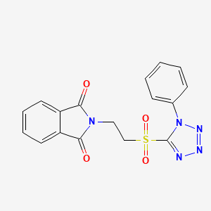 molecular formula C17H13N5O4S B3167197 1H-Isoindole-1,3(2H)-dione, 2-[2-[(1-phenyl-1H-tetrazol-5-yl)sulfonyl]ethyl]- CAS No. 917919-53-0